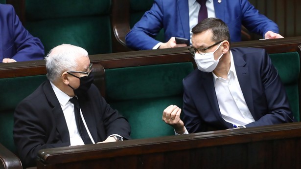 Jarosław Kaczyński i Mateusz Morawiecki