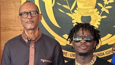 L'artiste ivoirien Didi B et le Président rwandais Paul Kagamé