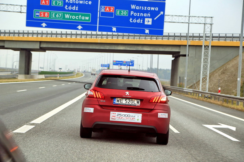 Peugeot 308: test 25 tys. km non stop
