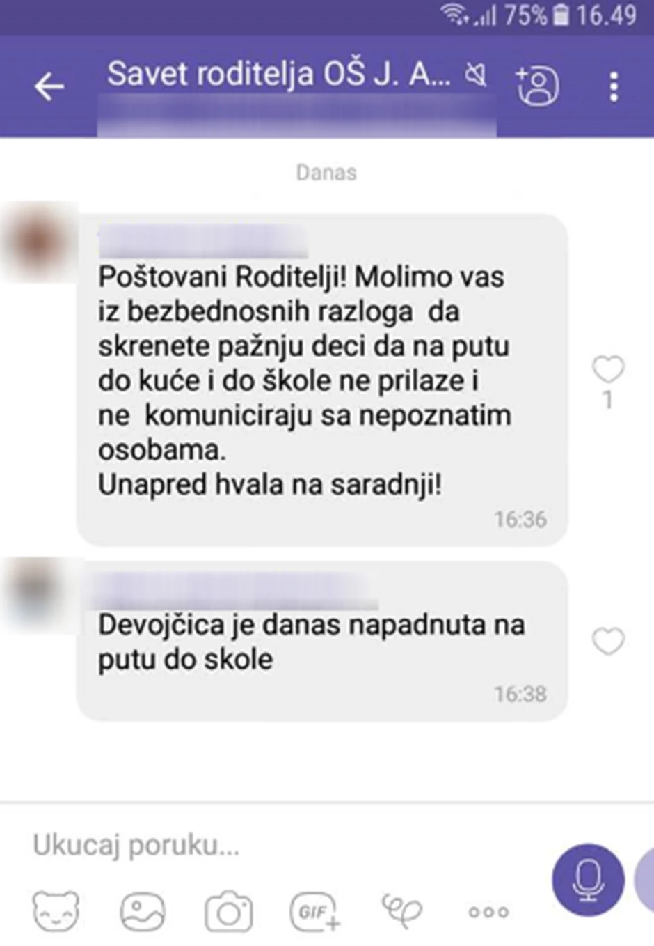 Obaveštenje Saveta roditelja OŠ ''Jožef Atila''