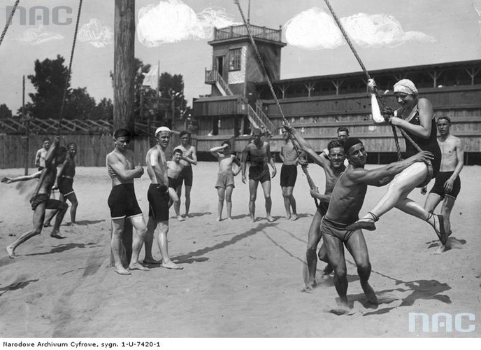 Warszawa. Plaża Poniatówka