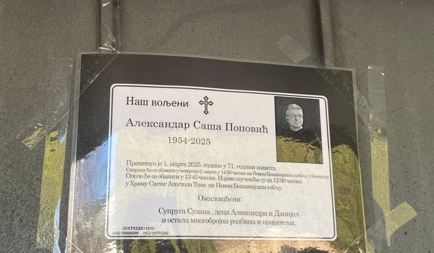 Umrlica Saše Popovića