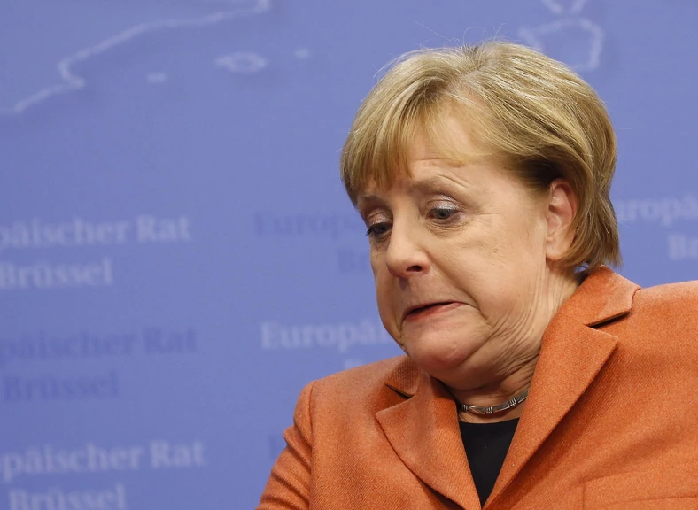 Angela Merkel na konferencji prasowej