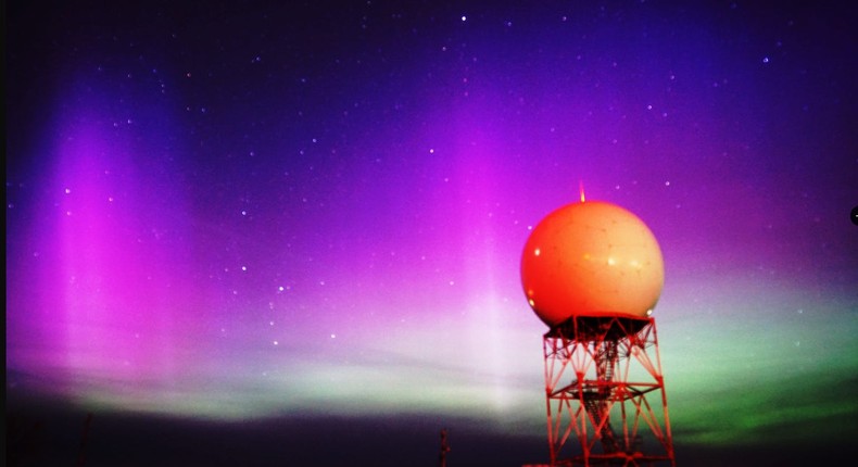 A picture of the northern lights spotted in Riverton, Wyoming.NWS Riverton