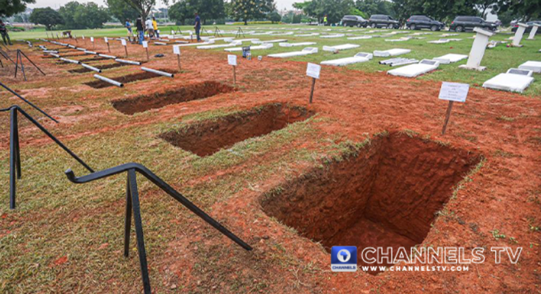 Mass burial for soldiers killed in ambush in Niger State. [Channels TV]