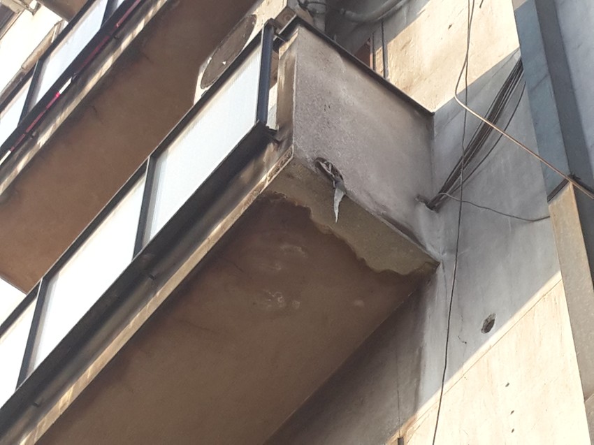 Ledenice vise sa balkona u Francuskoj ulici