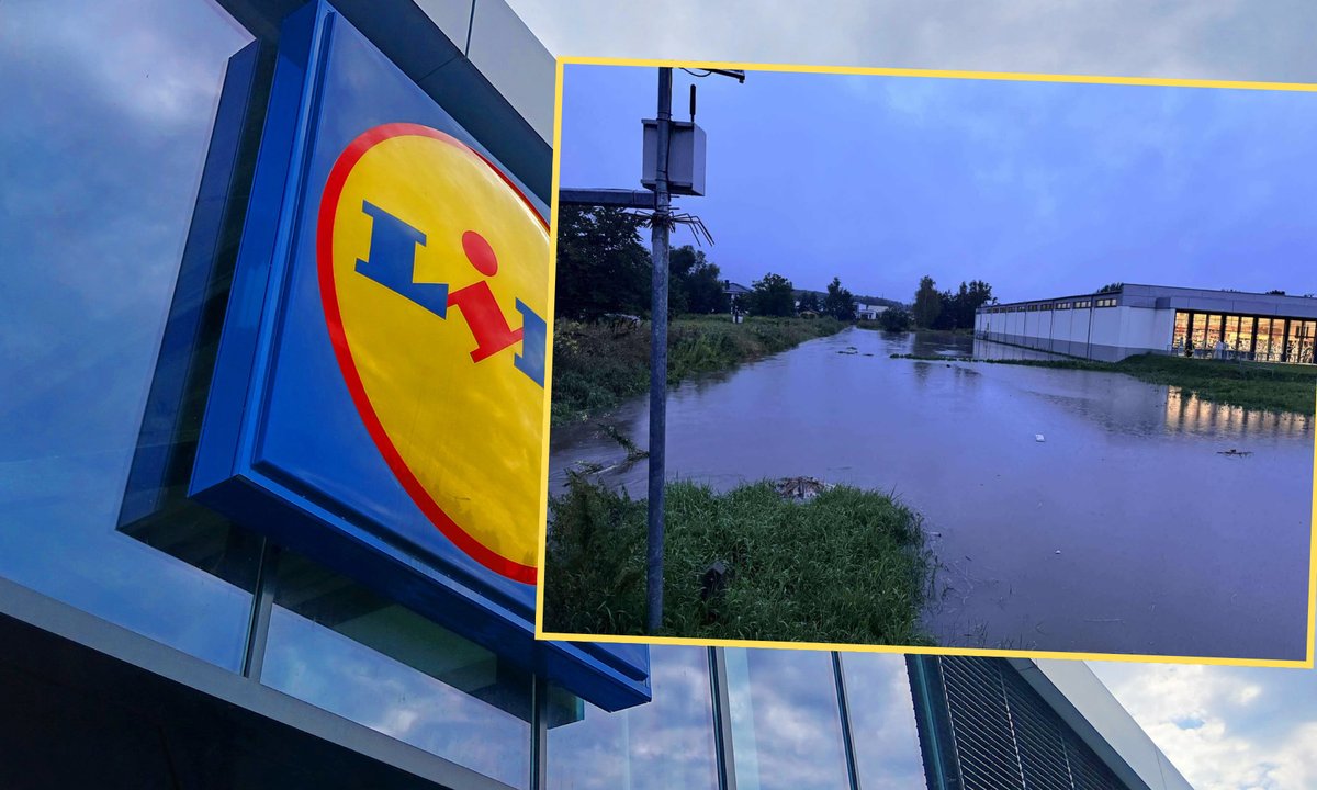 Lidl w Katowicach zagrożony po ulewach. Wybudowali go na terenach zalewowych
