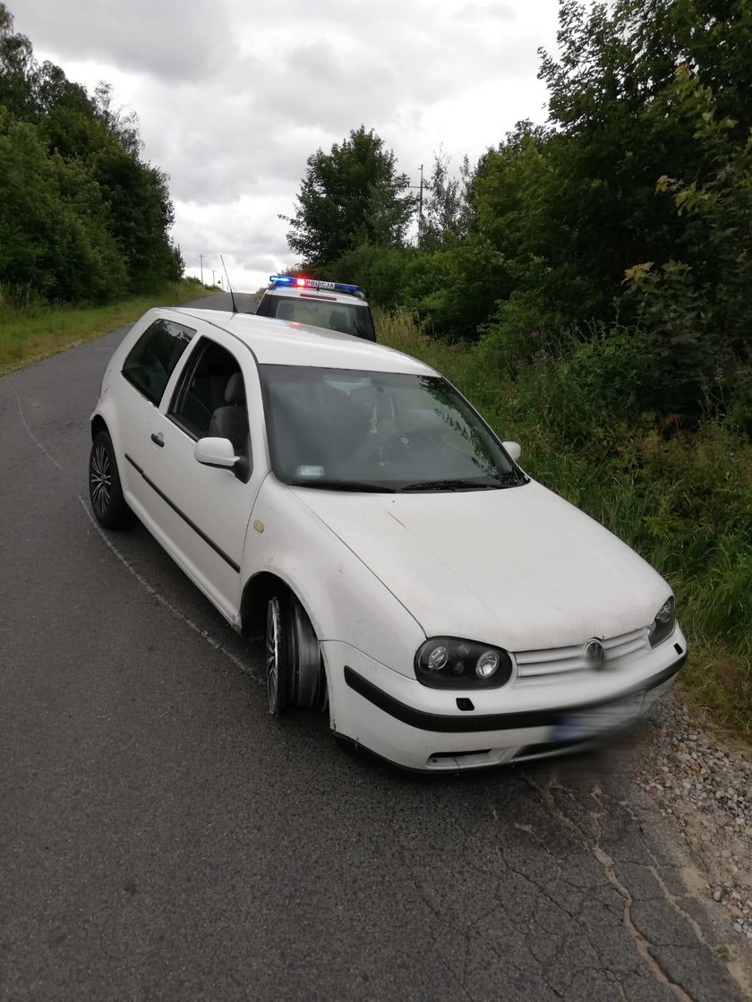 Okonek: Pijany kierowca jechał bez opon