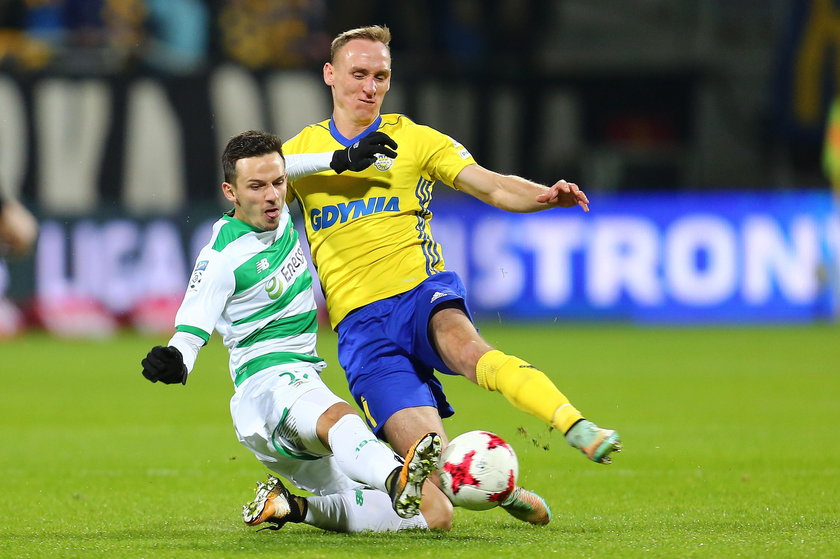 Pilka nozna. Ekstraklasa. Arka Gdynia - Lechia Gdansk. 03.11.2017