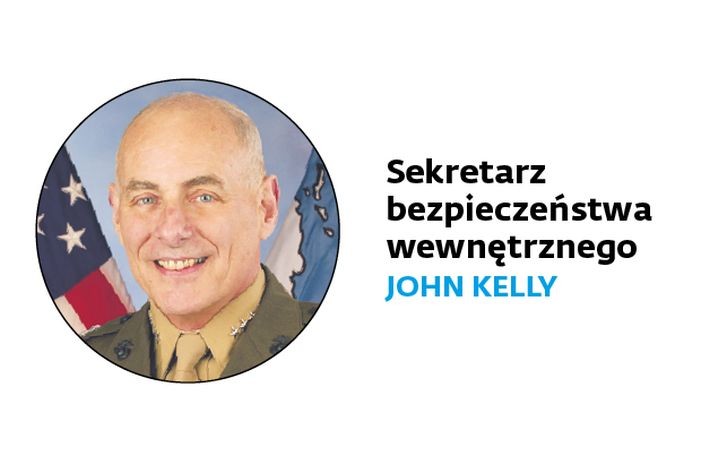 <b>Sekretarz bezpieczeństwa wewnętrznego</b>
<br><br>
Emerytowany generał piechoty morskiej i były dowódca Południowego Dowództwa 
Armii USA, które obejmuje Amerykę Łacińską. Zwraca uwagę na zagrożenie, jakie stanową dla USA latynoskie gangi narkotykowe i przemytnicy ludzi. Jego syn zginął 
w walce w Afganistanie.