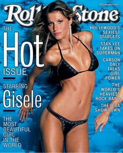 Viszonylag kevés modell büszkélkedhet azzal, hogy még a nagynevű zenei magazin a Rolling Stone címlapján is feszített, nos, Gisele nem is csak egyszer domborított a lapnak.