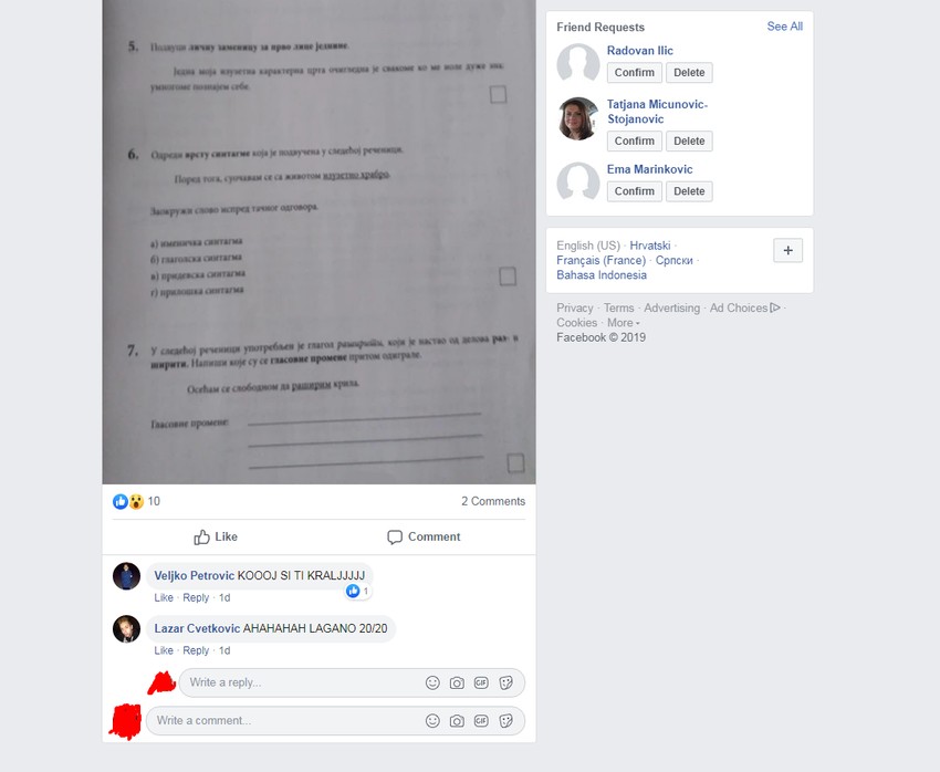 Lažni su i profili sa kojih je komentarisana objava