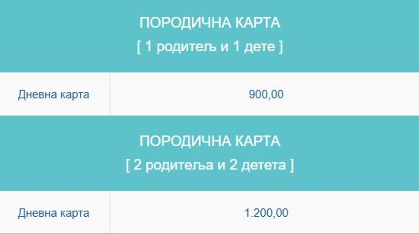 Cene na bazenu Tašmajdan