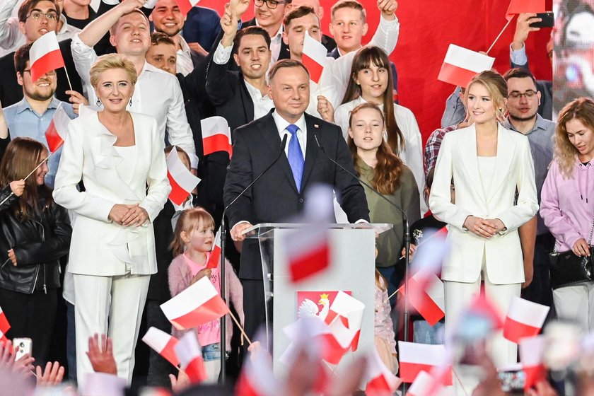 Andrzej Duda podczas wieczoru wyborczego