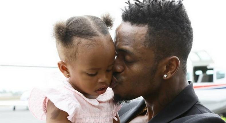 Tiffah Dangote bonding with her dad, Diamond Platnumz