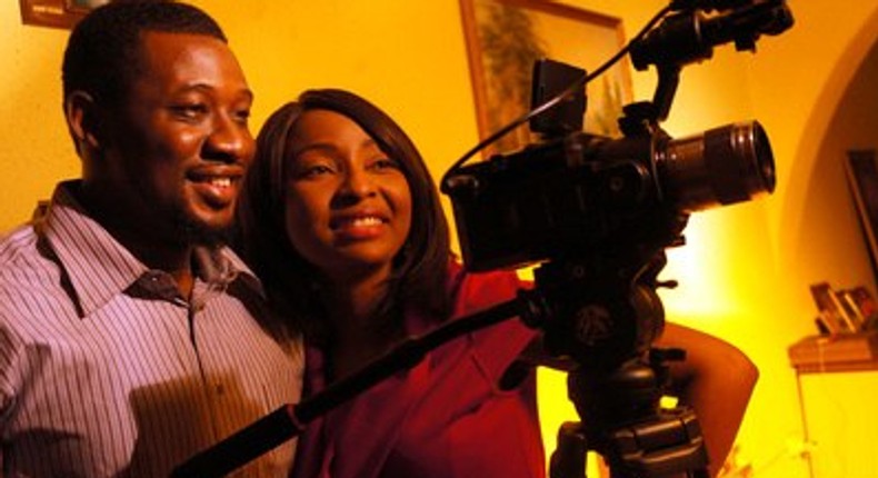 Beverly Naya and Daniel K Daniel on set of 'Amiable'. 