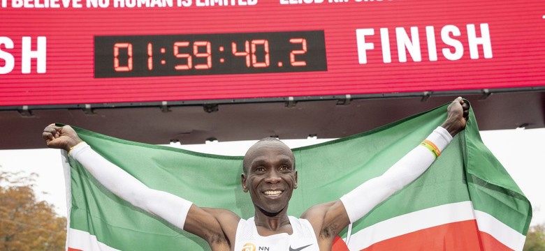 Wynik Kipchoge w maratonie wzbudza zachwyt i... wątpliwości