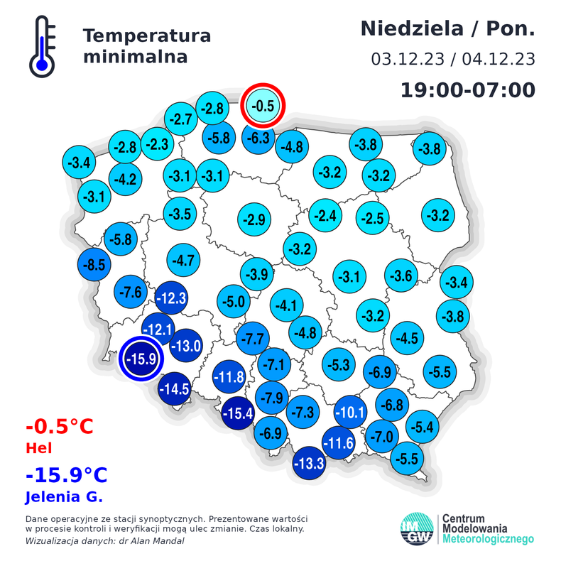 Za nami bardzo mroźna noc