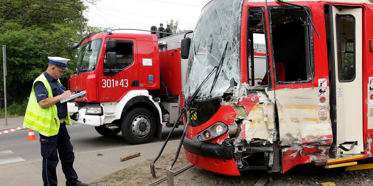 Zderzenie tramwajów w Gdańsku. Osiem osób zostało rannych