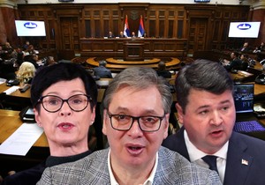 Aleksandar Vučić, Marta Kos, Vladan Petrov