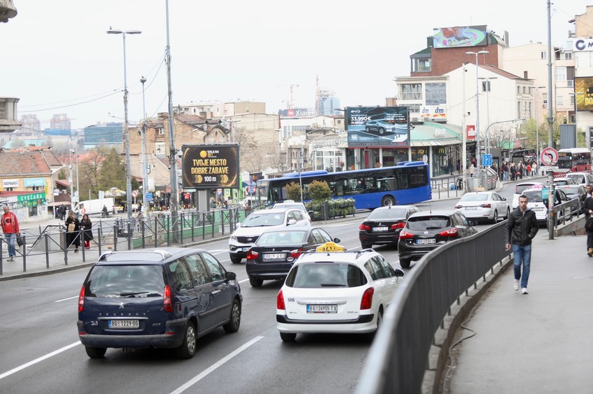 Terazijski tunel gužva u saobraćaju