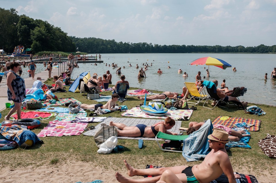 Upał nad jeziorem Mierzyńskim