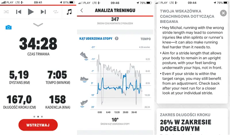 Moje statystyki w MapMyRun