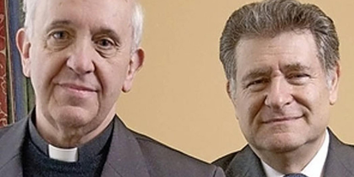 Rabin Abraham Skórka i Jorge Mario Bergoglio (obecny papież) 