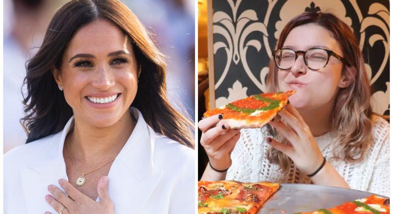 Meghan and I have the same taste in pizza.Samir Hussein/WireImage/Getty Images; Gabbi Shaw/Insider