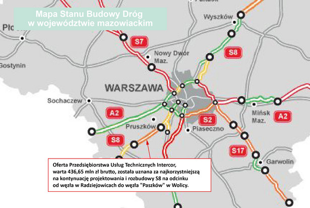 Przetartg na dokończenie S8 w woj. mazowieckim