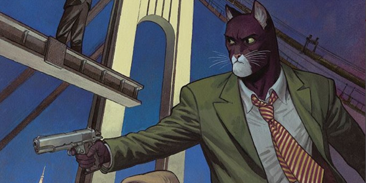 "Blacksad. Upadek" okładka albumu.