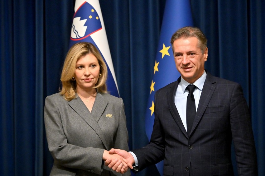 Olena Zelenska i Robert Golob