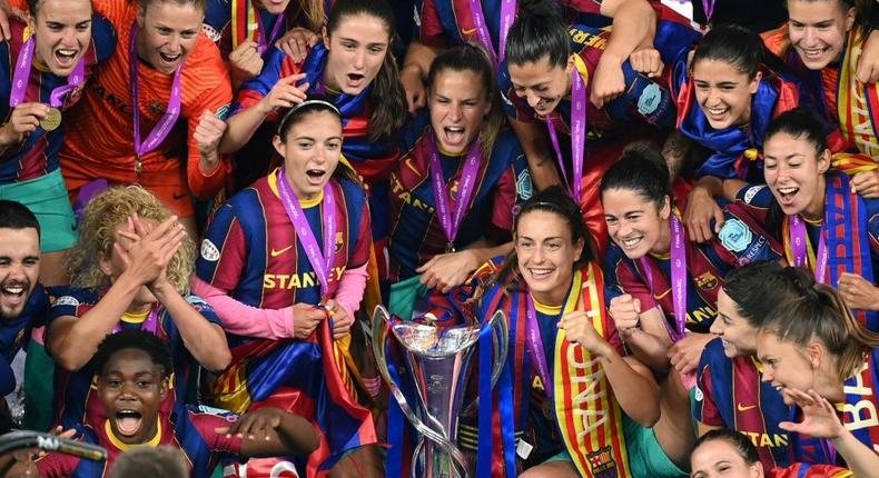 Barcelona won the UEFA Women's Champions League for the first time last season Creator: Jonathan NACKSTRAND