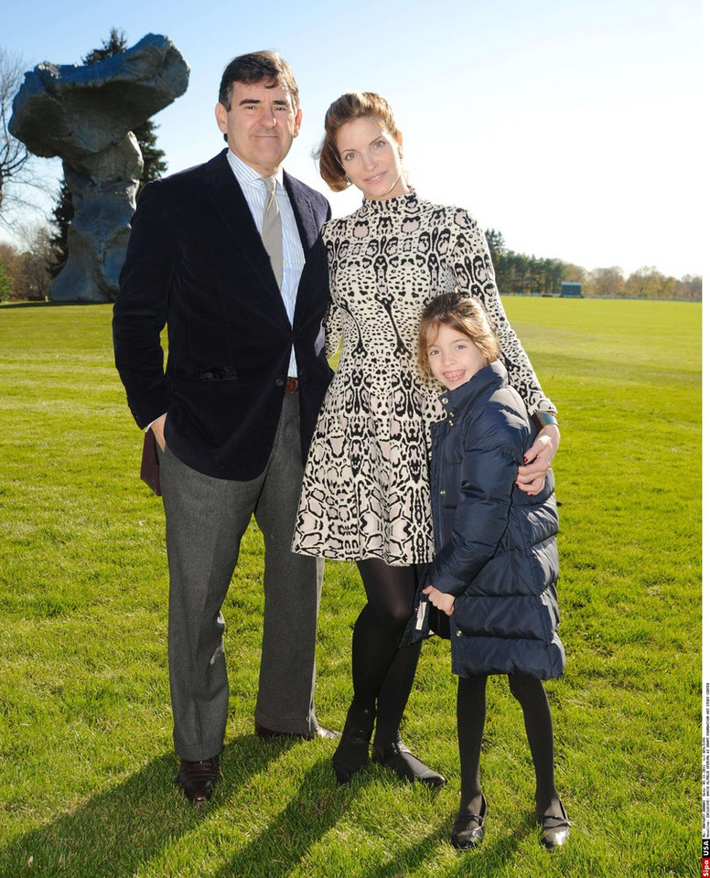 Stephanie Seymour z mężem Peterem Brantem i córką Lily w 2011 roku