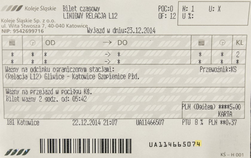 Katowice. Niesprawiedliwy taryfikator bieltowy w Kolejach Śląskich 