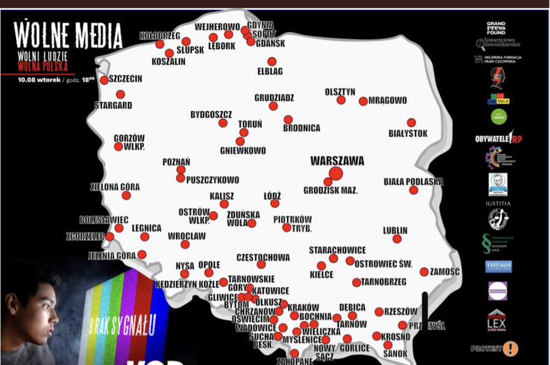 Mapa protestów ws. lex TVN