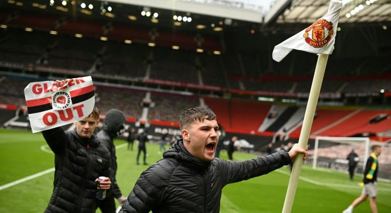 The protesting fans want Manchester United's American owners out Creator: Oli SCARFF