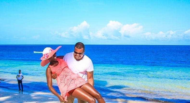 Akothee with her Manager. Akothee’s photo-shopped Photos leave Kenyans in stitches