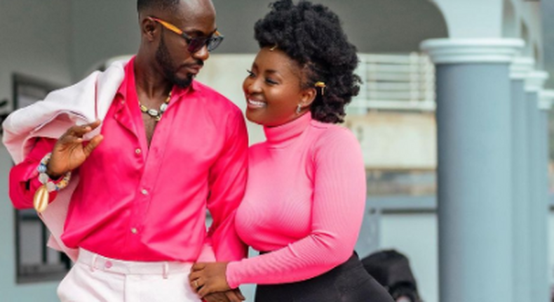 Okyeame Kwame and his wife 