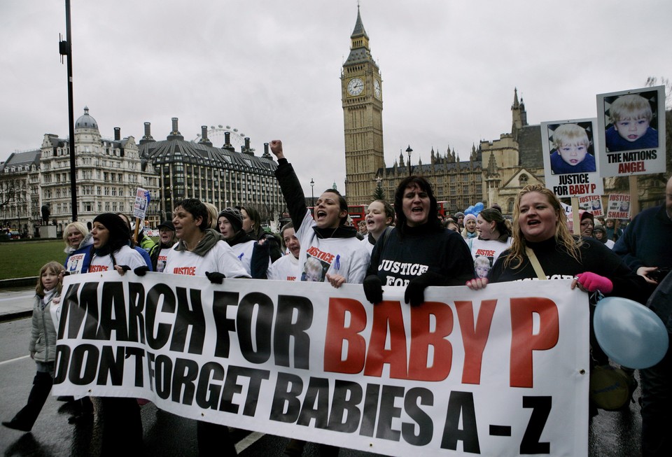 BRITAIN 'BABY P' PROTEST MARCH IN LONDON