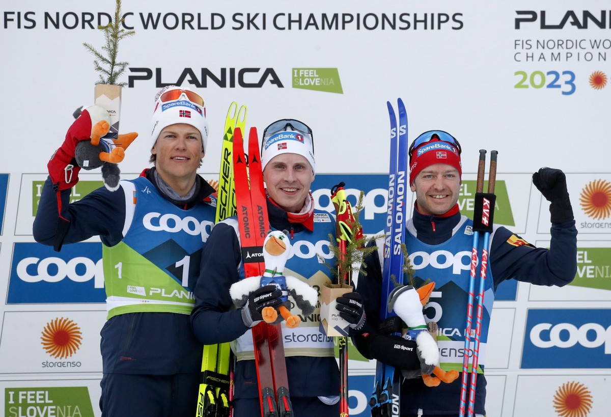 Simen Hegstad Krueger, Johannes Hoesflot Klaebo, Sjur Roethe Norwegia