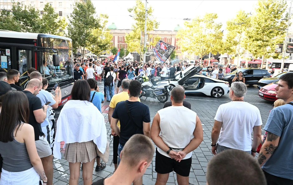 Slavlje u Beogradu nakon što je Srbija osvojila srebro na Svetskom prvenstvu