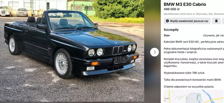 Trzydziestoletnie BMW serii 3 za niemal pół miliona złotych! Czy sprzedawca oszalał?