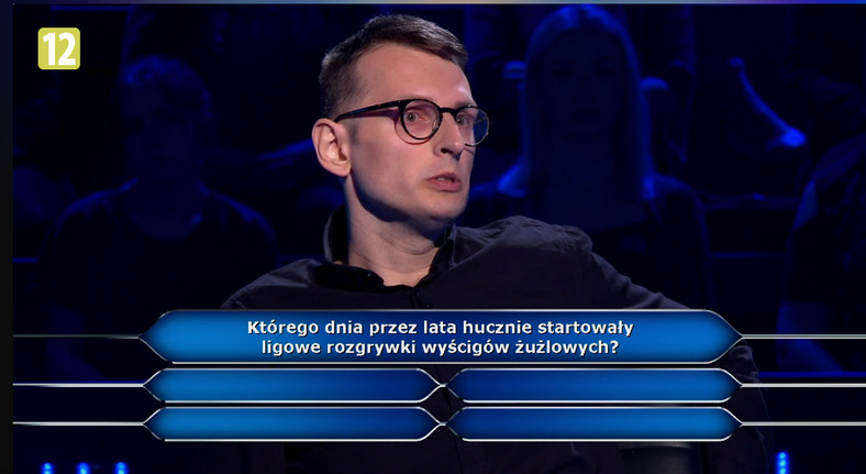 Tomasz Orzechowski w "Milionerach"