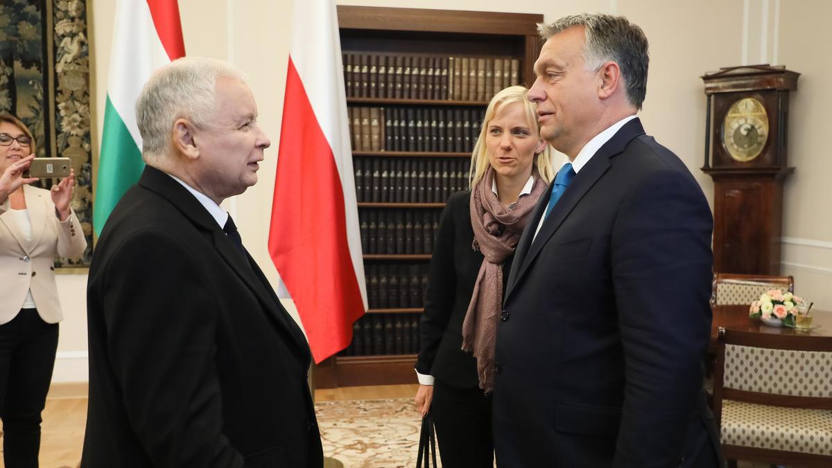 Prezes PiS Jarosław Kaczyński i premier Węgier Viktor Orban