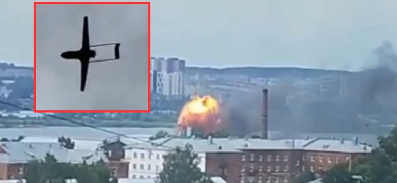 Nalot dronów w głębi Rosji! Płonie strategiczna fabryka broni