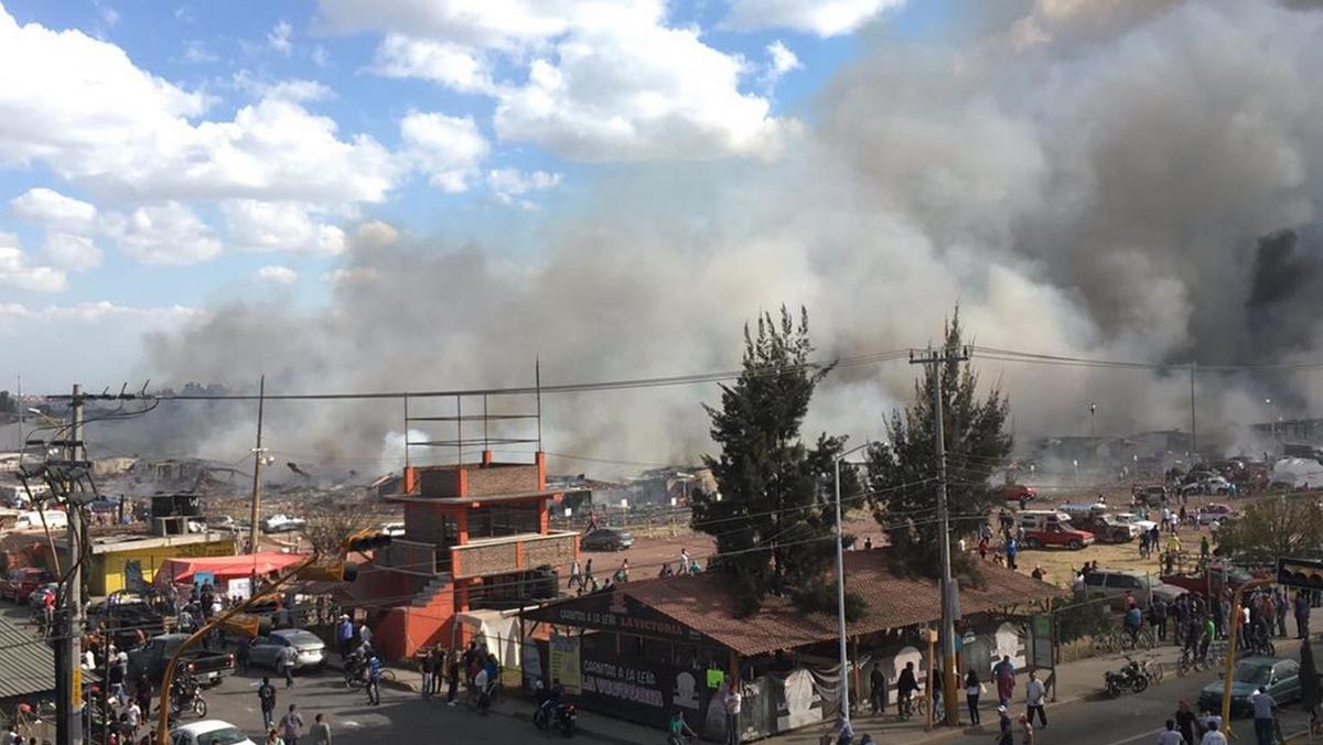Explosion at Mexico Fireworks Market