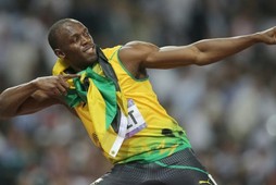 Usain Bolt robiący błyskawicę