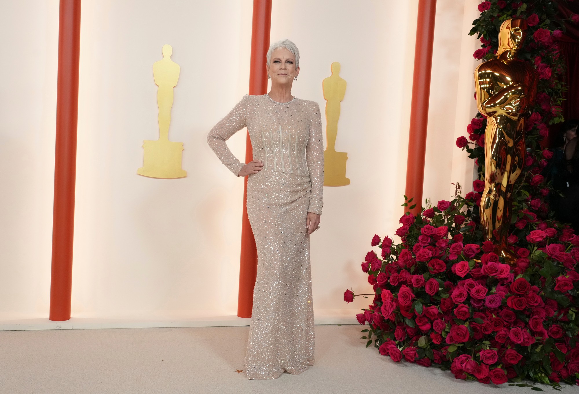 Slávnostné udeľovanie filmových cien Oscar za rok 2022 - Jamie Lee Curtis.