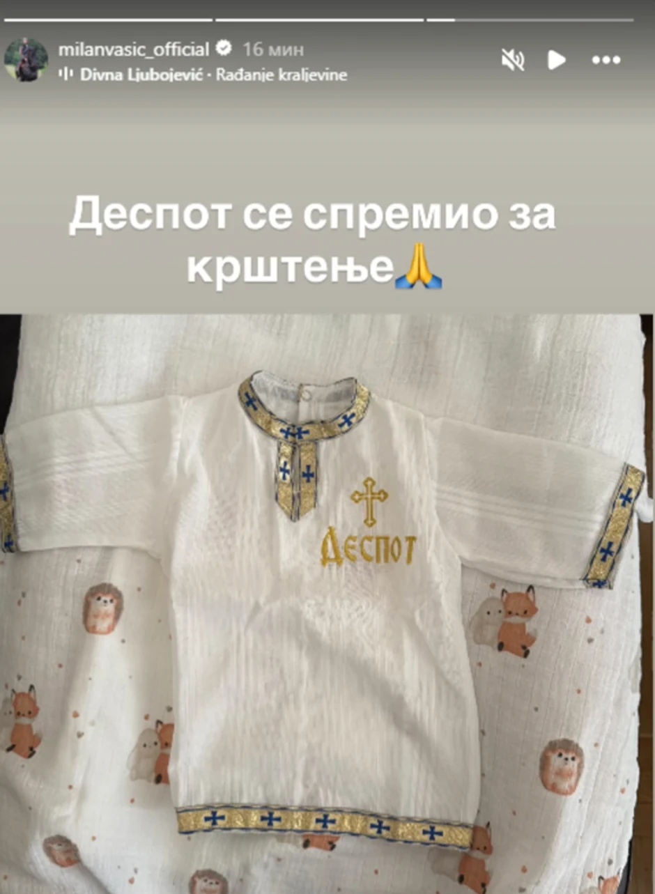 Milan Vasič krstio sina na Kosovu